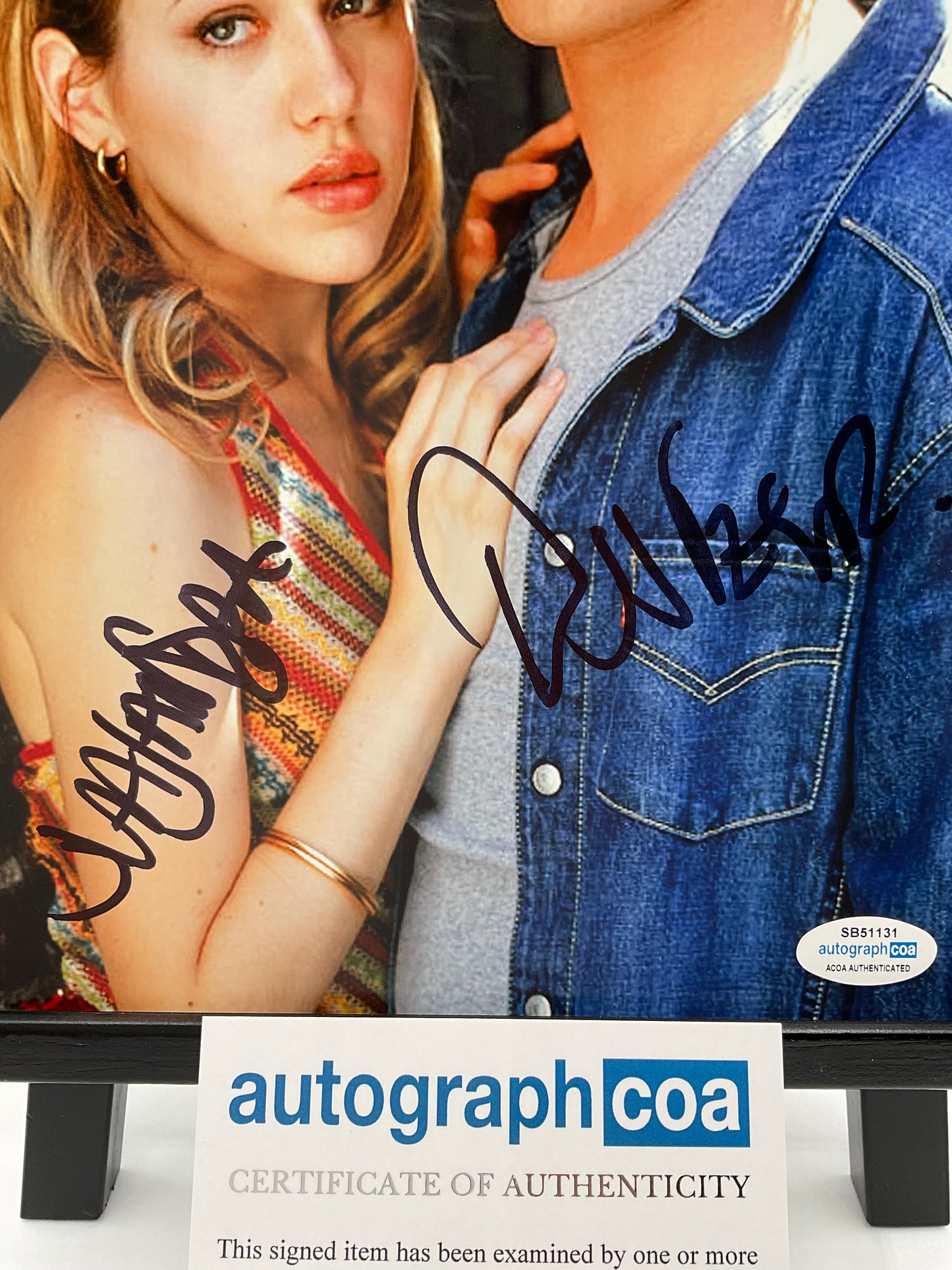 Brendan Fehr and Majandra Delfino Roswell dual signed 8x10 ACOA