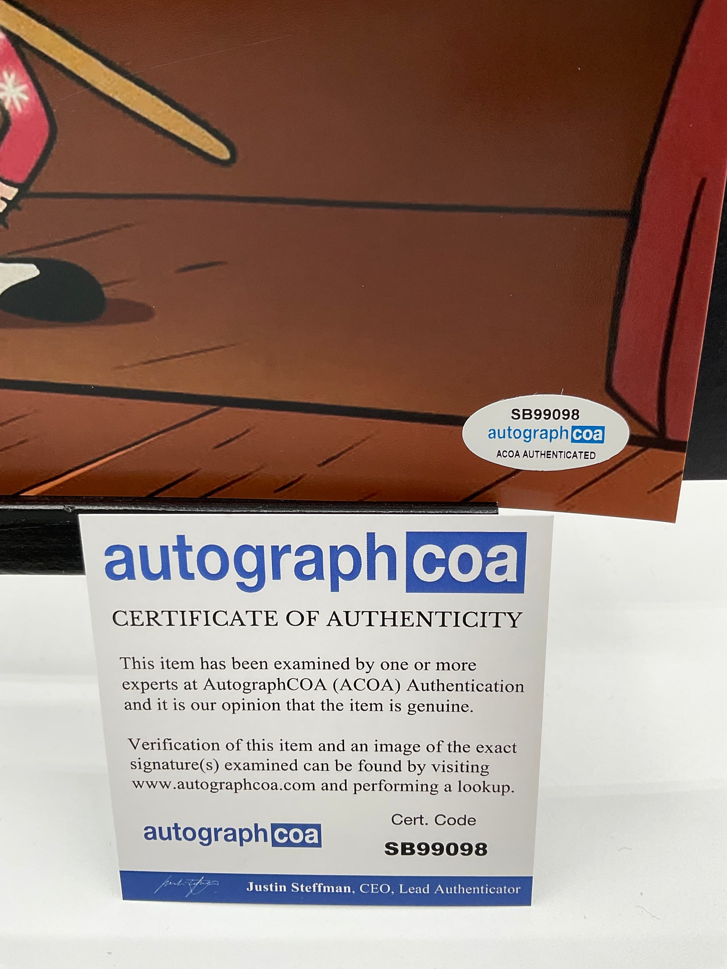 Gregg Turkington Gravity Falls signed 8x10 ACOA Animated