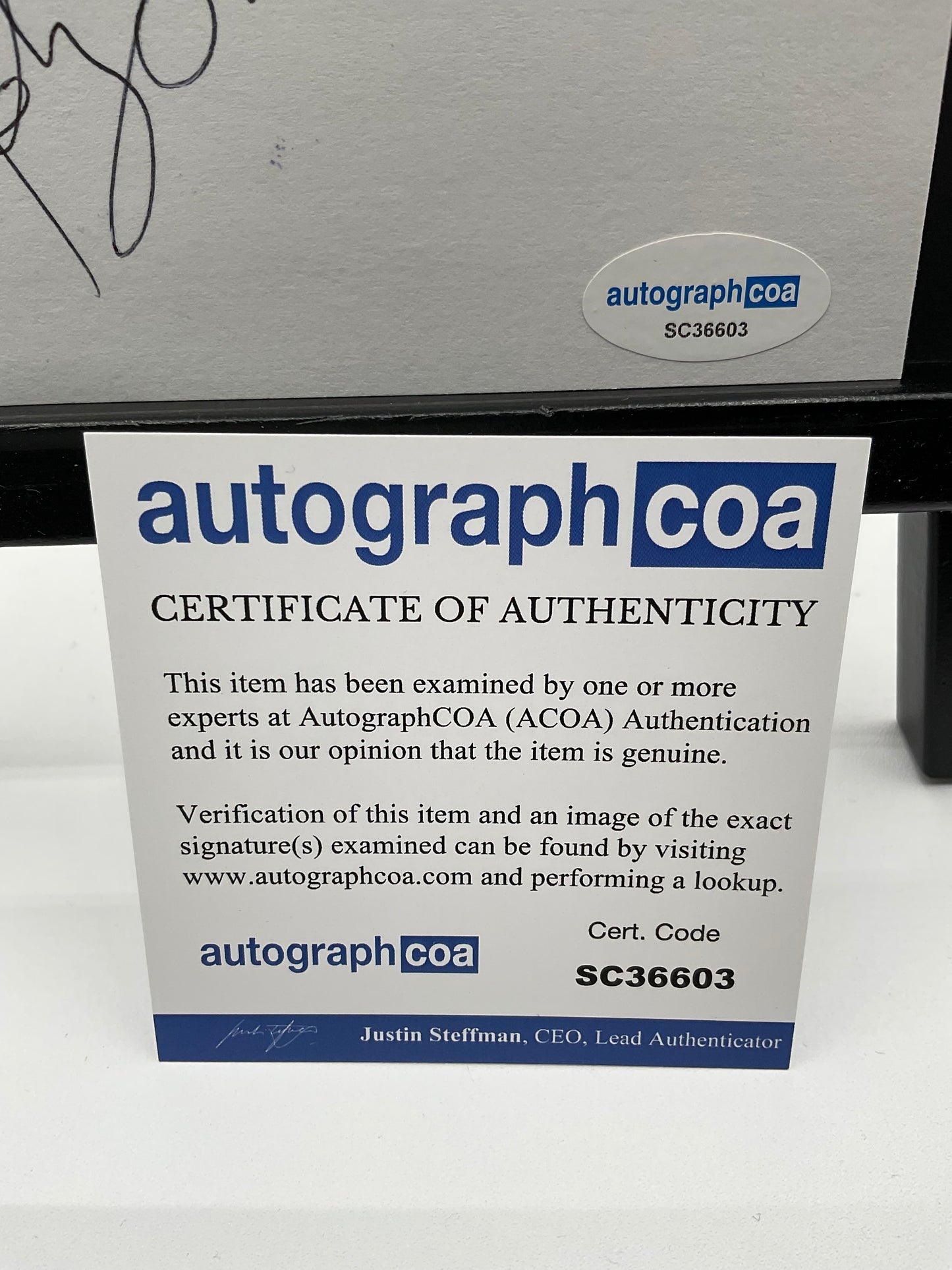 Andy Serkis Lord of the Rings signed index Card ACOA