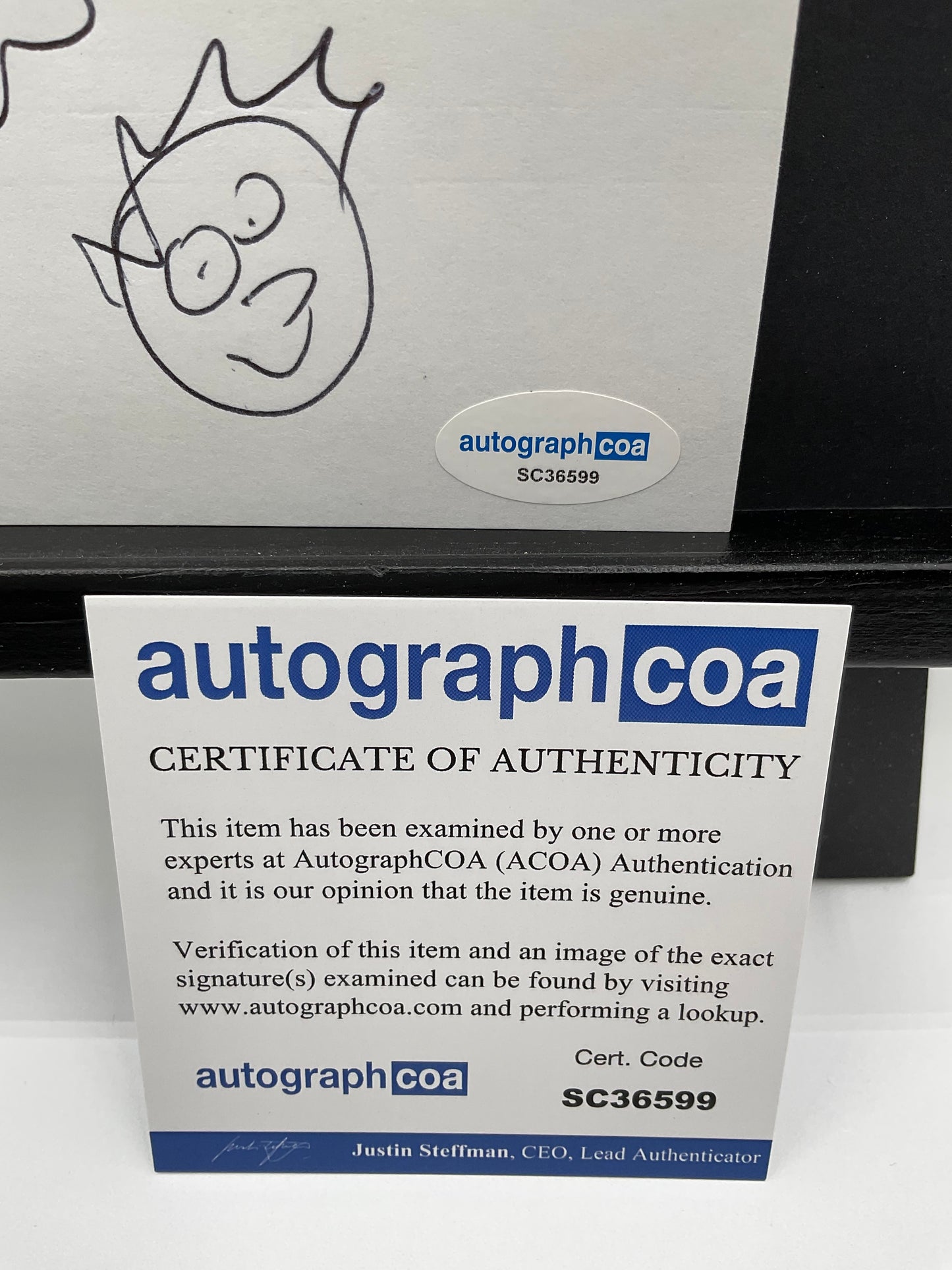 Dave Franco signed index Card ACOA with Sketch