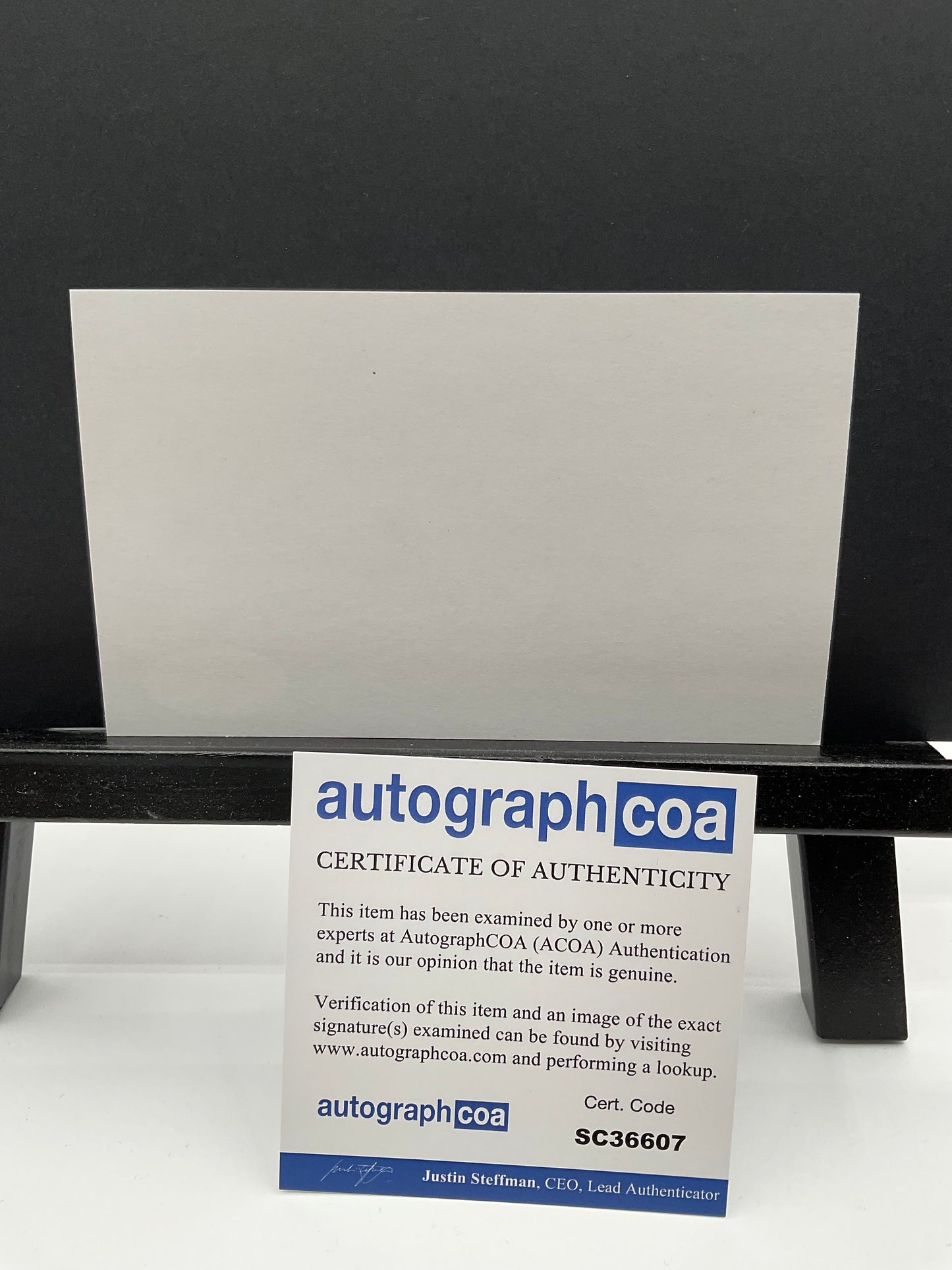 Carrot Top signed index Card ACOA