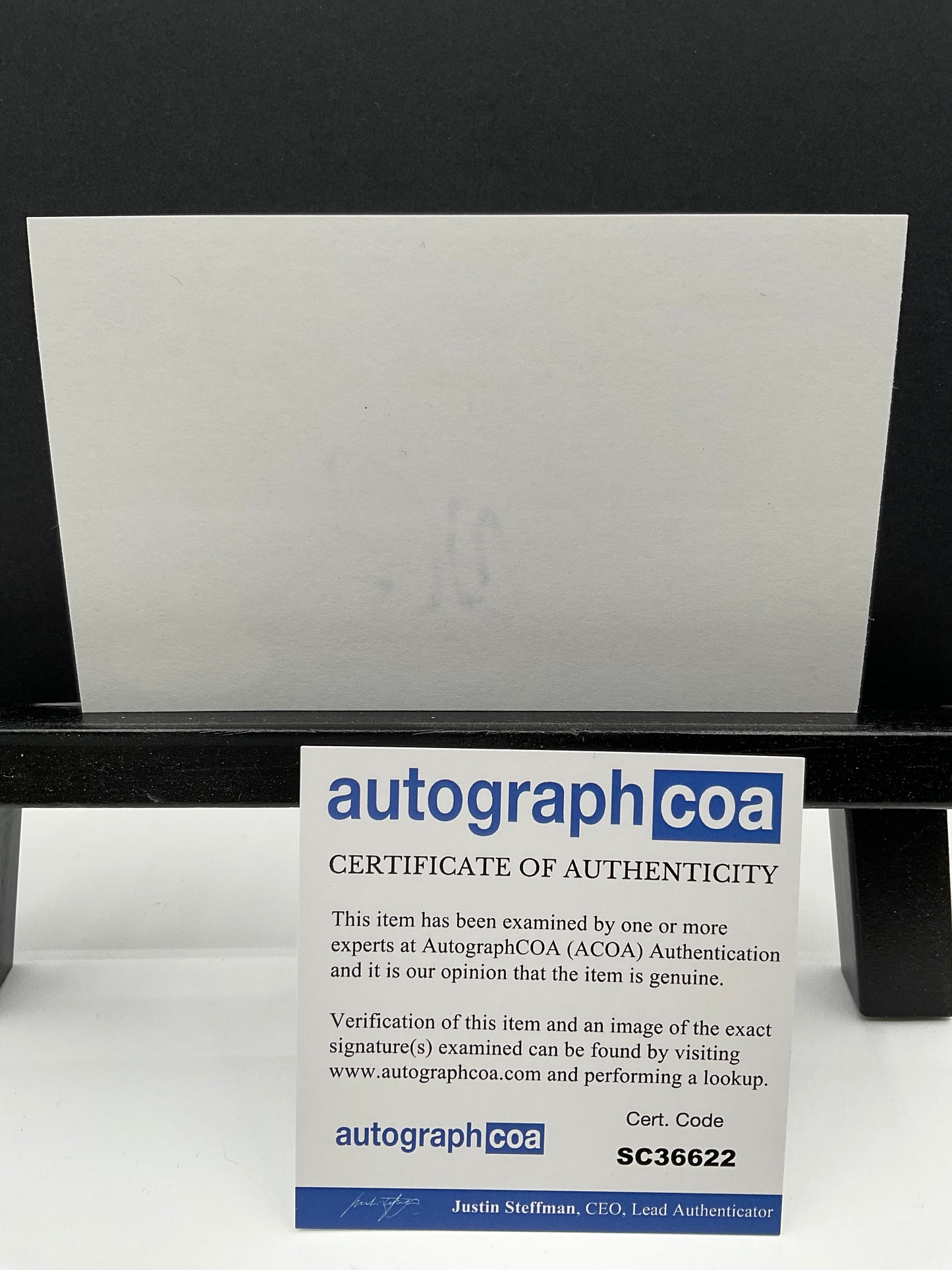 Anthony Ramos signed index Card ACOA