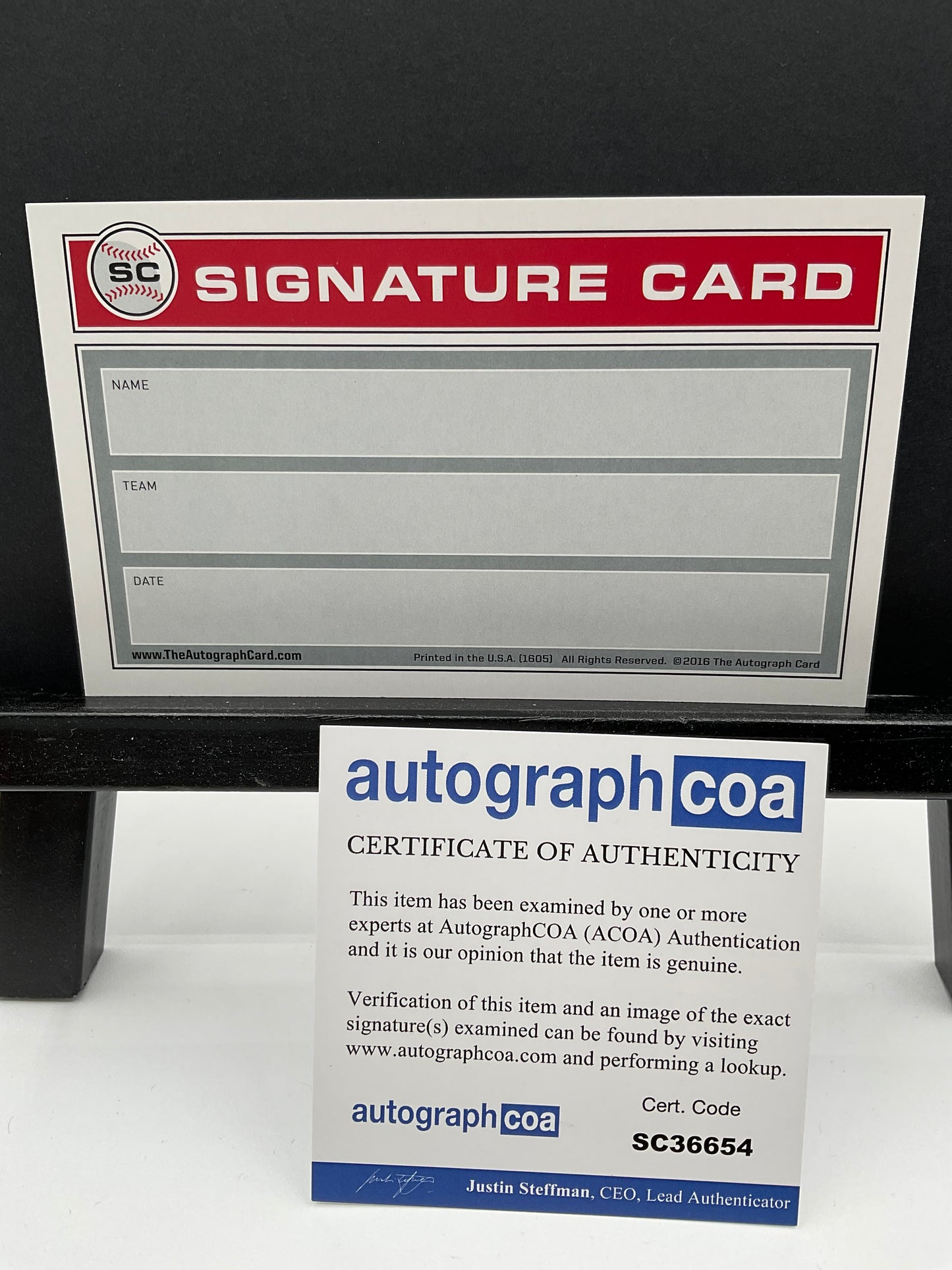 Ted Danson Cheers signed Baseball index Card ACOA