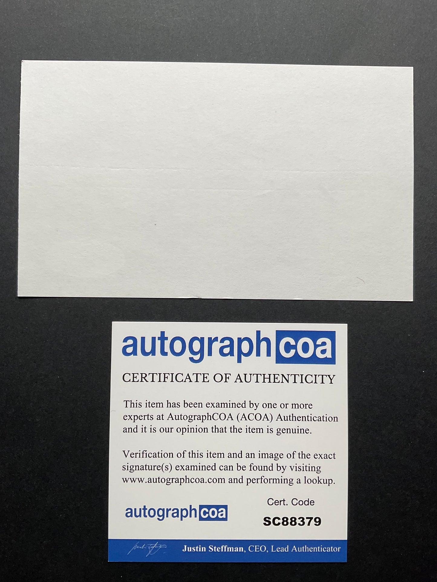 Cedric the Entertainer Barbershop signed index Card ACOA