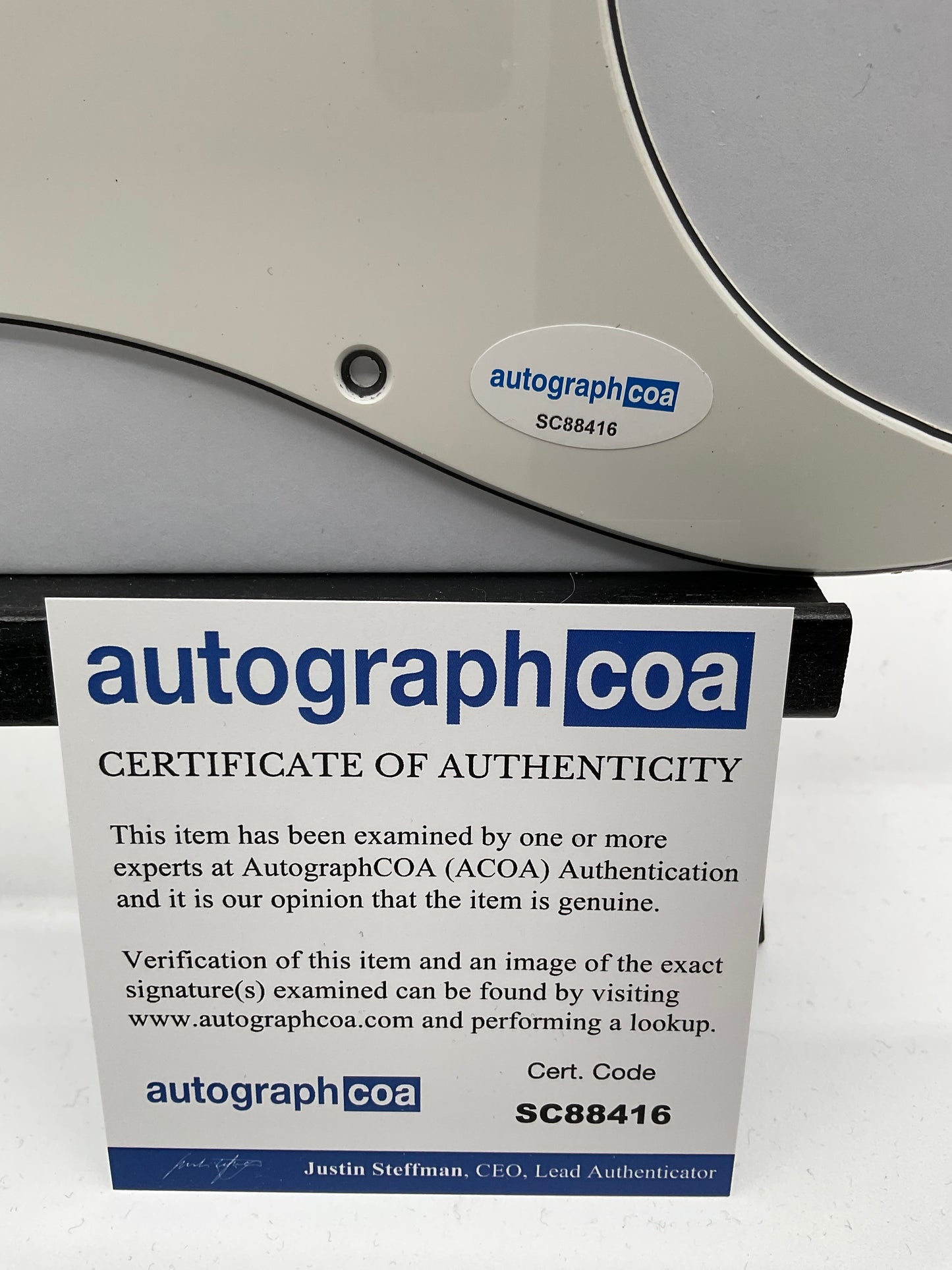 Brent Smith Shinedown signed Pickguard ACOA