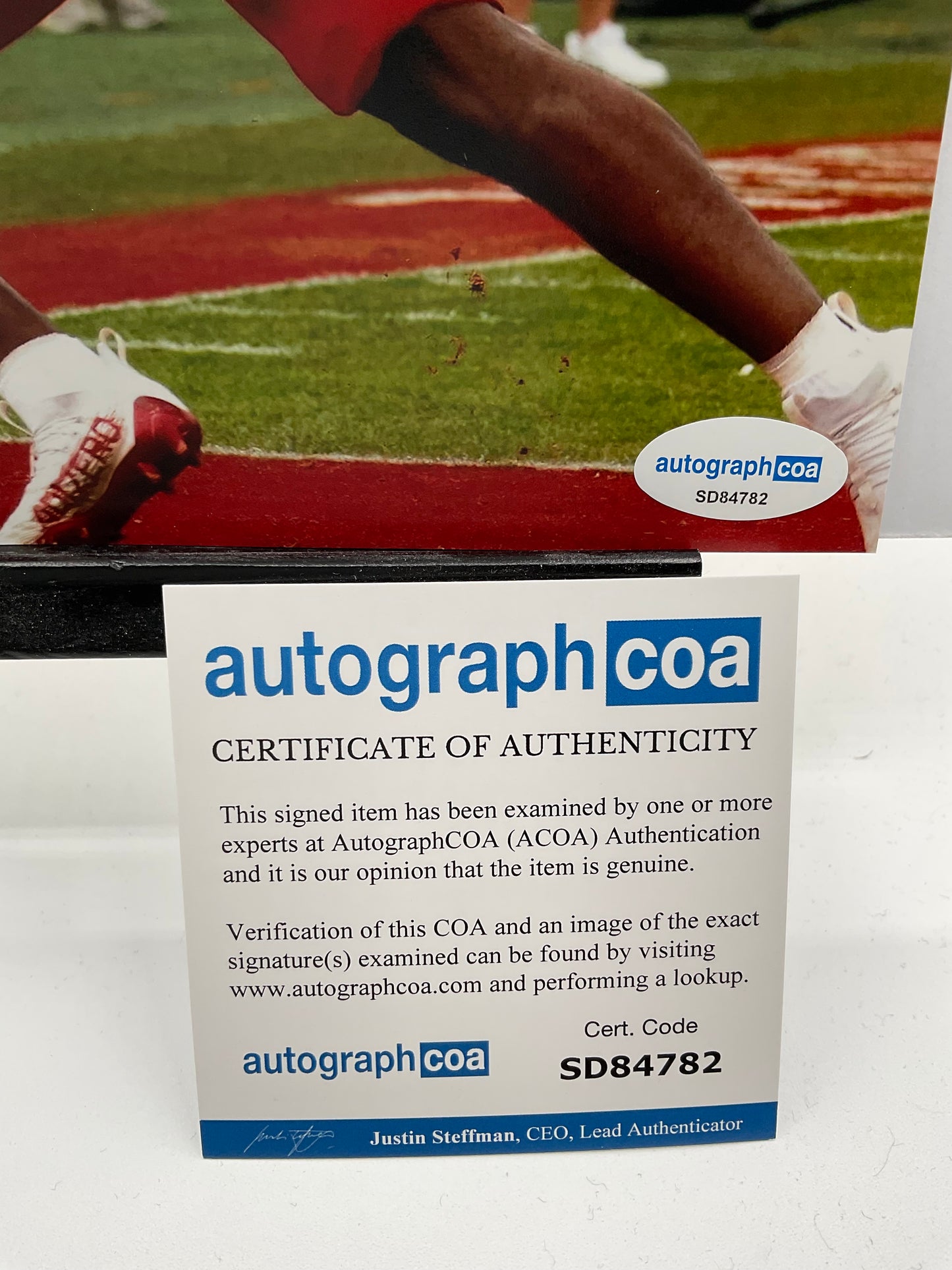 Elic Ayomanor Stanford signed photo 8x10 ACOA Tennessee Titans