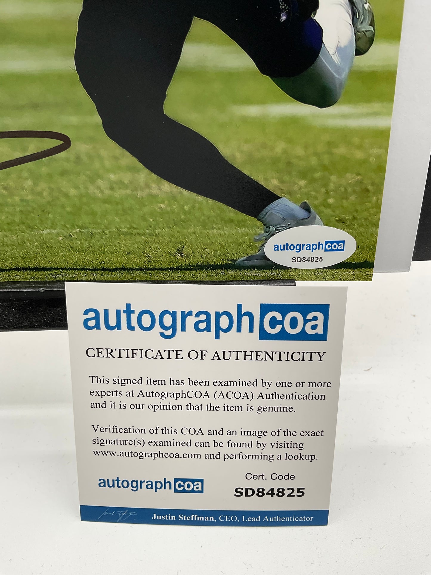 Trevor Etienne Georgia signed photo 8x10 ACOA NFL Carolina Panthers