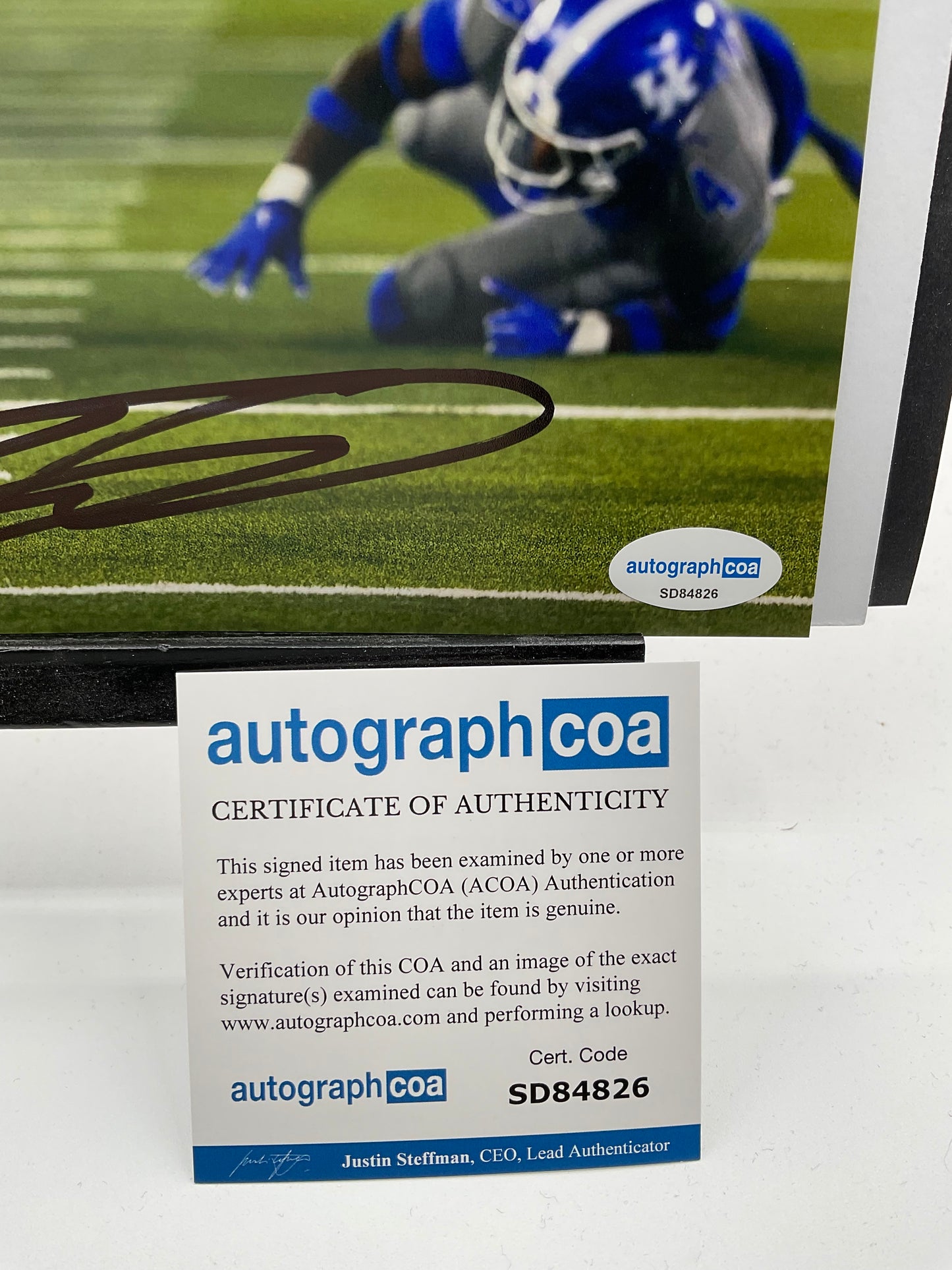 Trevor Etienne Georgia signed photo 8x10 ACOA NFL Carolina Panthers