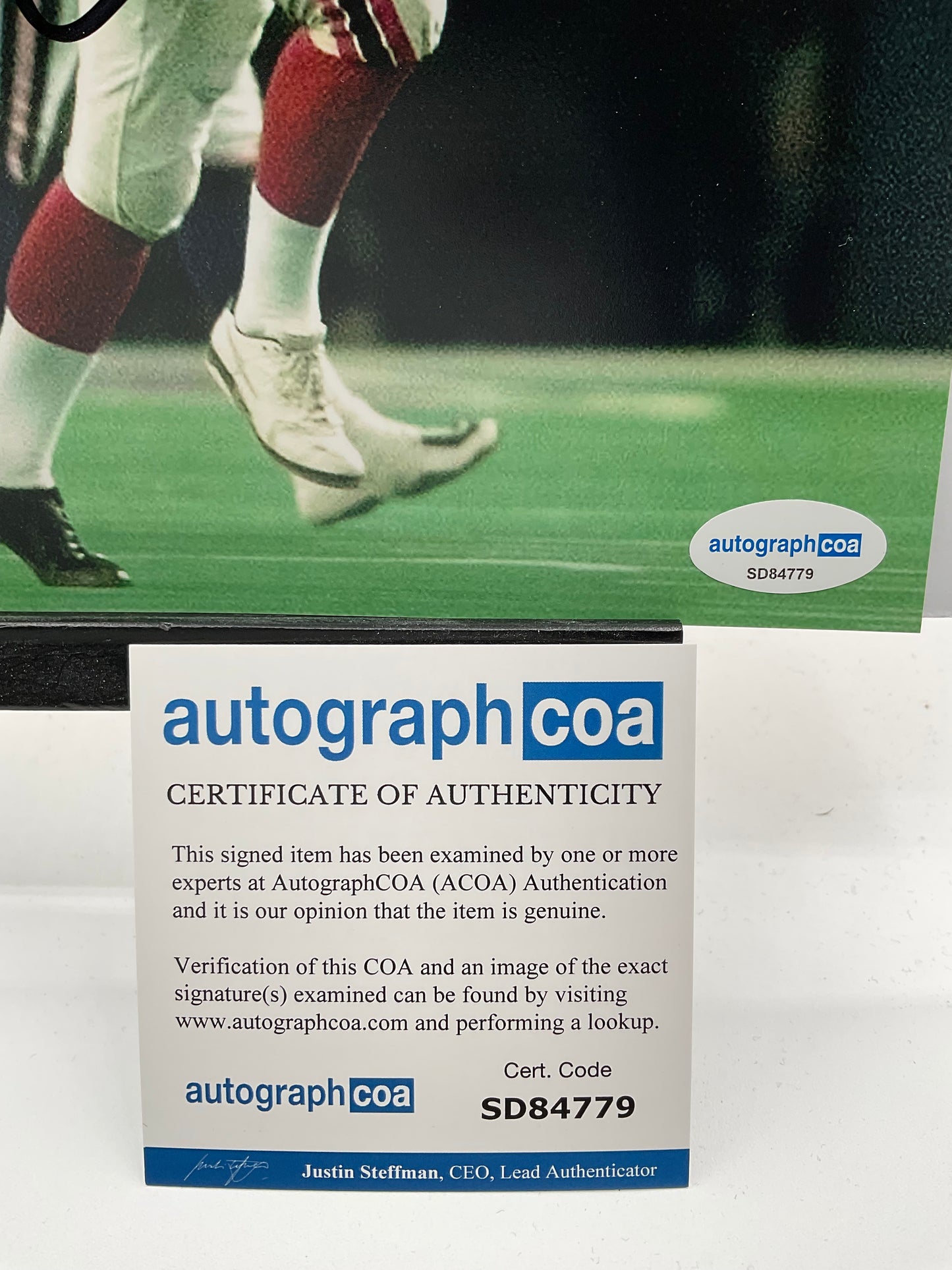 Morten Andersen Atlanta Falcons signed photo 8x10 ACOA NFL