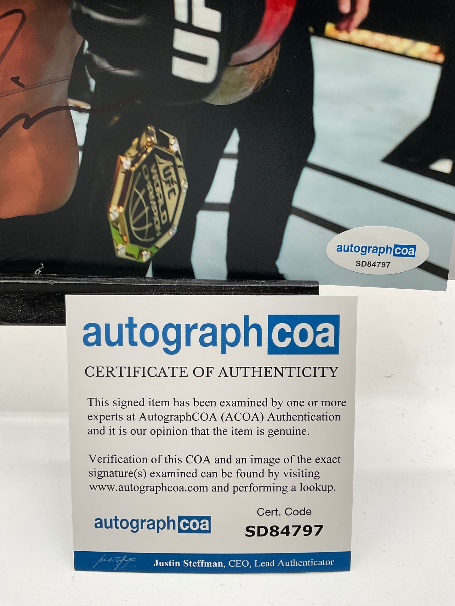 Henry Cejudo UFC signed photo 8x10 ACOA MMA Triple C
