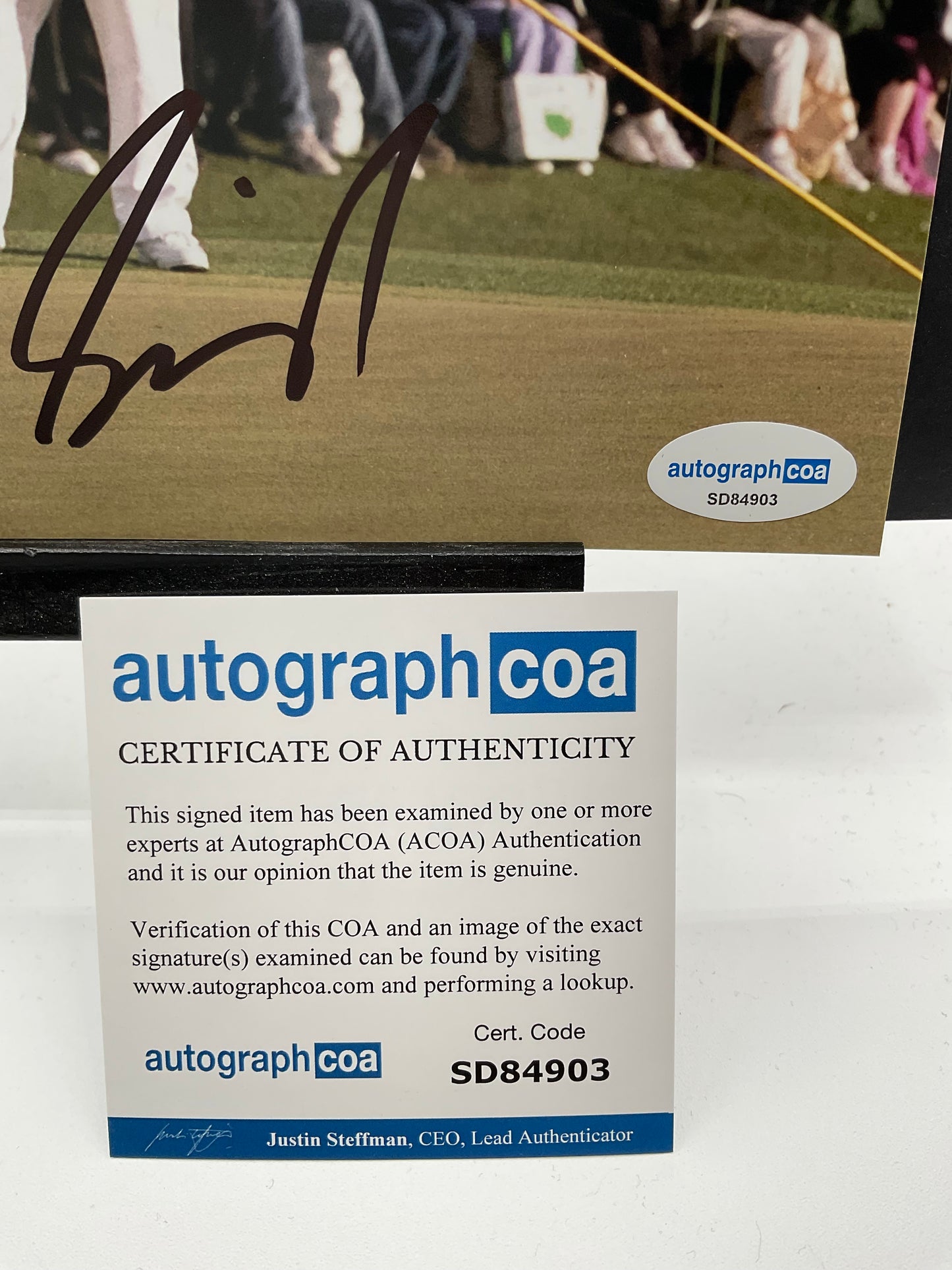 Vijay Singh Masters signed photo 8x10 ACOA Golf