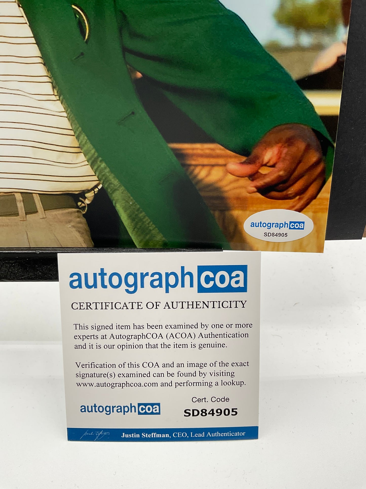 Vijay Singh Masters signed photo 8x10 ACOA Golf