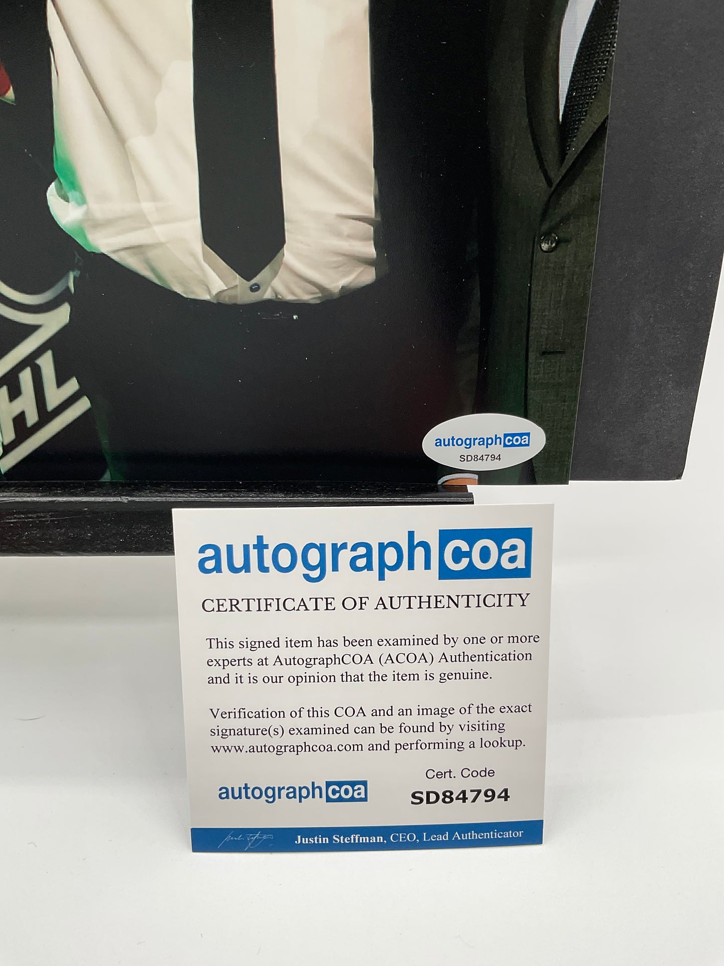 Zeev Buium Minnesota Wild signed 8x10 photo ACOA NHL