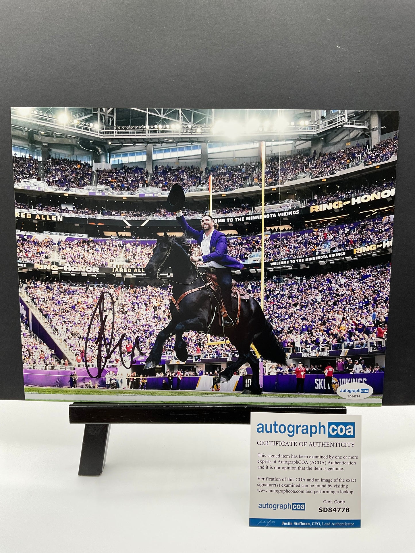 Jared Allen Minnesota Vikings signed photo 8x10 ACOA NFL
