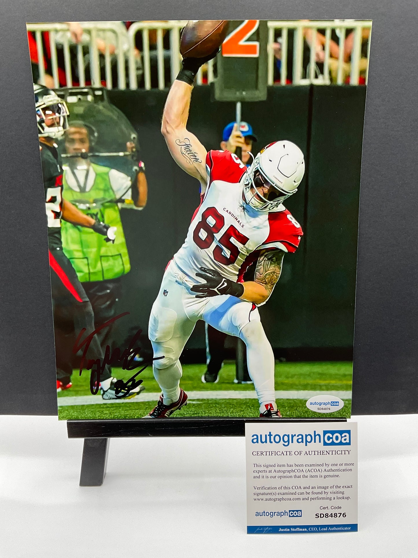 Trey McBride Arizona Cardinals signed photo 8x10 ACOA NFL