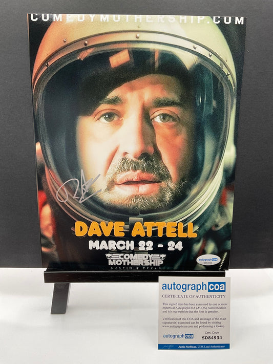 Dave Attell Comedian signed 8x10 photo ACOA