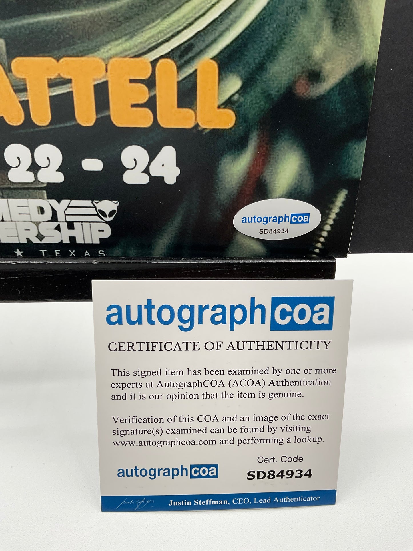 Dave Attell Comedian signed 8x10 photo ACOA