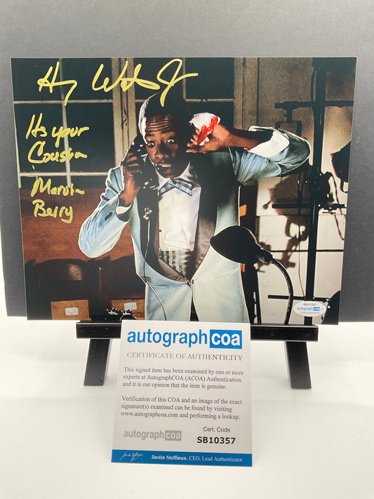 Harry Waters Jr Back to the Future Inscription signed 8x10 ACOA