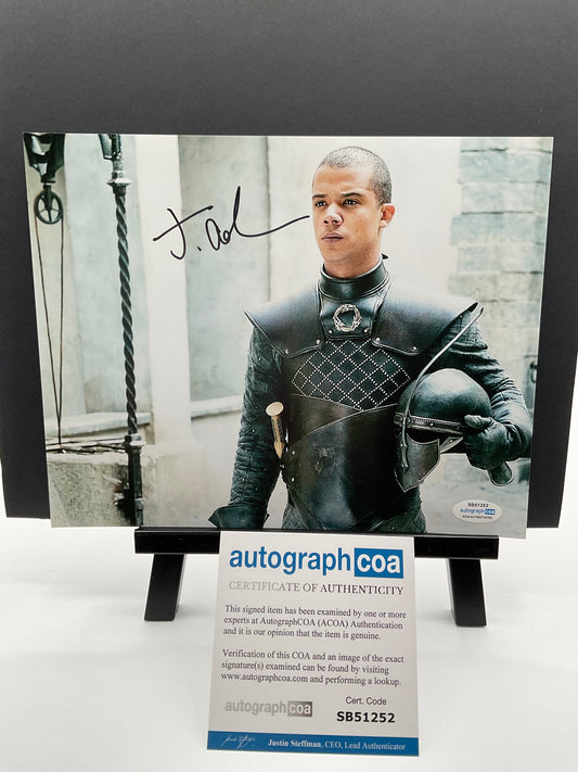 Jacob Anderson Game of Thrones Grey Worm signed 8x10 ACOA