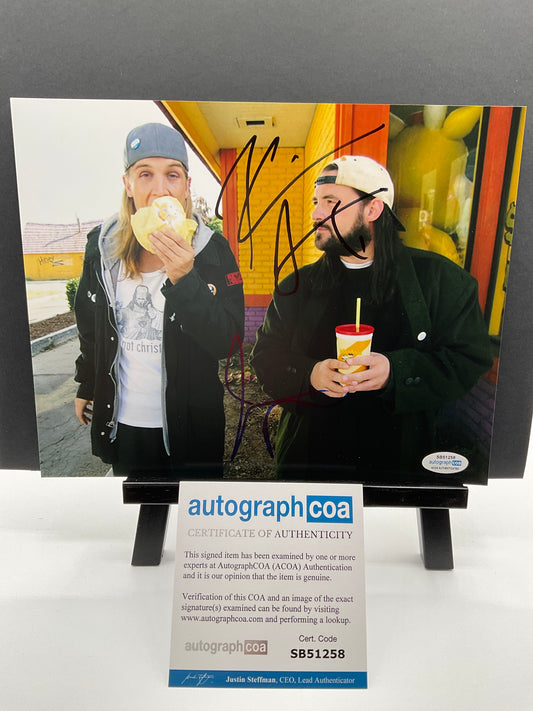 Kevin Smith and Jason Mewes Jay and Silent Bob dual signed 8x10 ACOA