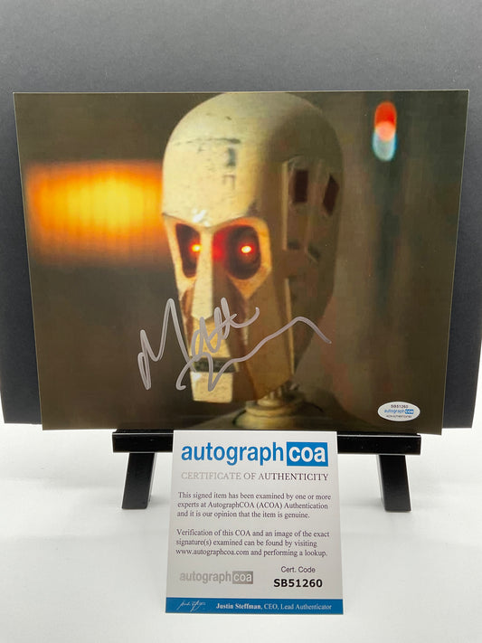 Matthew Matt Berry Star Wars Boba Fett signed 8x10 ACOA