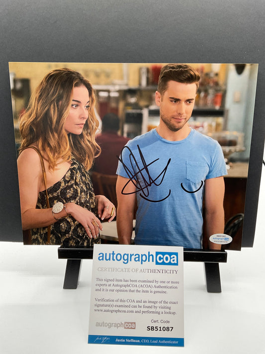 Dustin Milligan Schitt's Creek Man Boobs Unique signed 8x10 ACOA