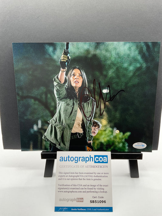 Olivia Munn The Predator signed 8x10 ACOA