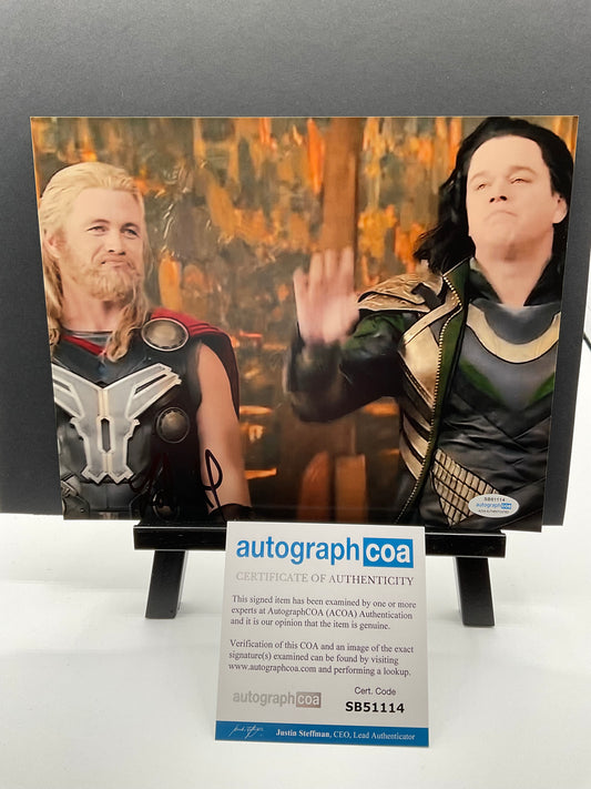 Luke Hemsworth Thor signed 8x10 ACOA