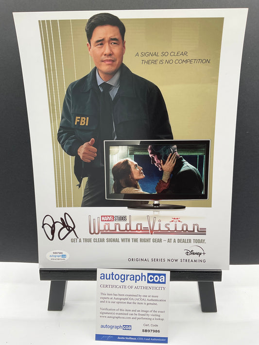 Randall Park WandaVision signed 8x10 ACOA