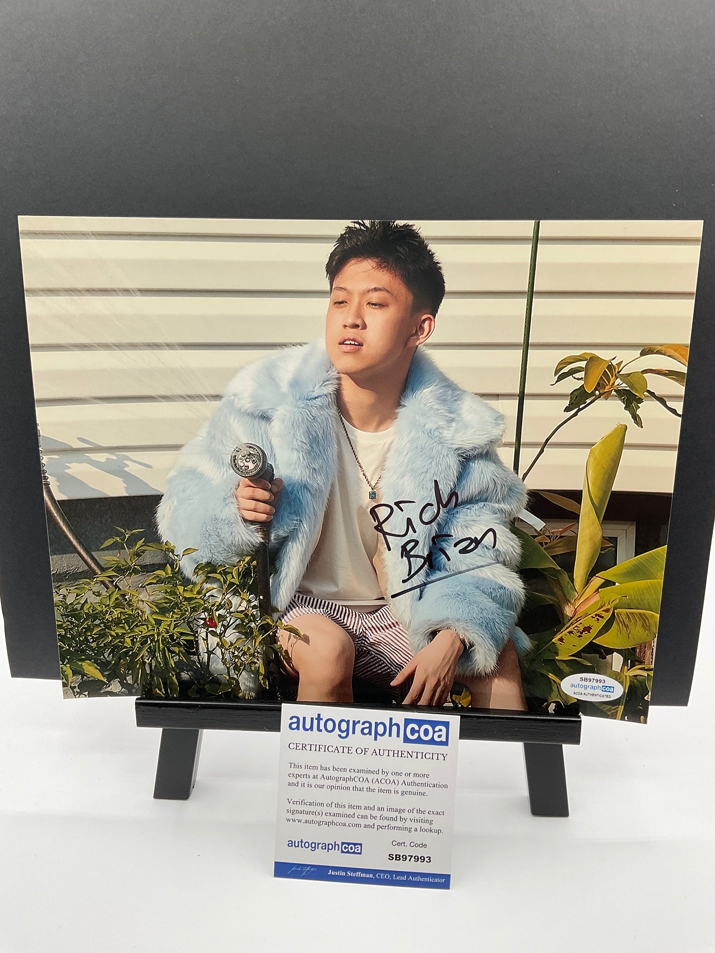 Rich Brian Rapper signed 8x10 ACOA Music