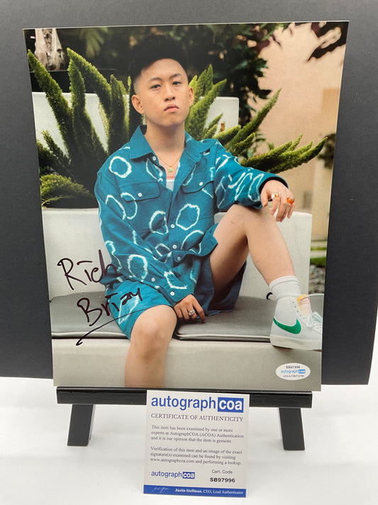 Rich Brian Rapper signed 8x10 ACOA Music