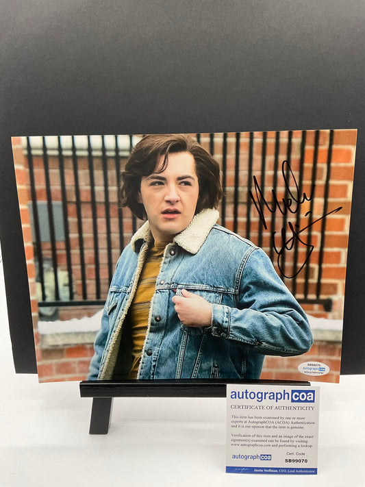 Michael Gandolfini The Many Saints of Newark signed 8x10 ACOA