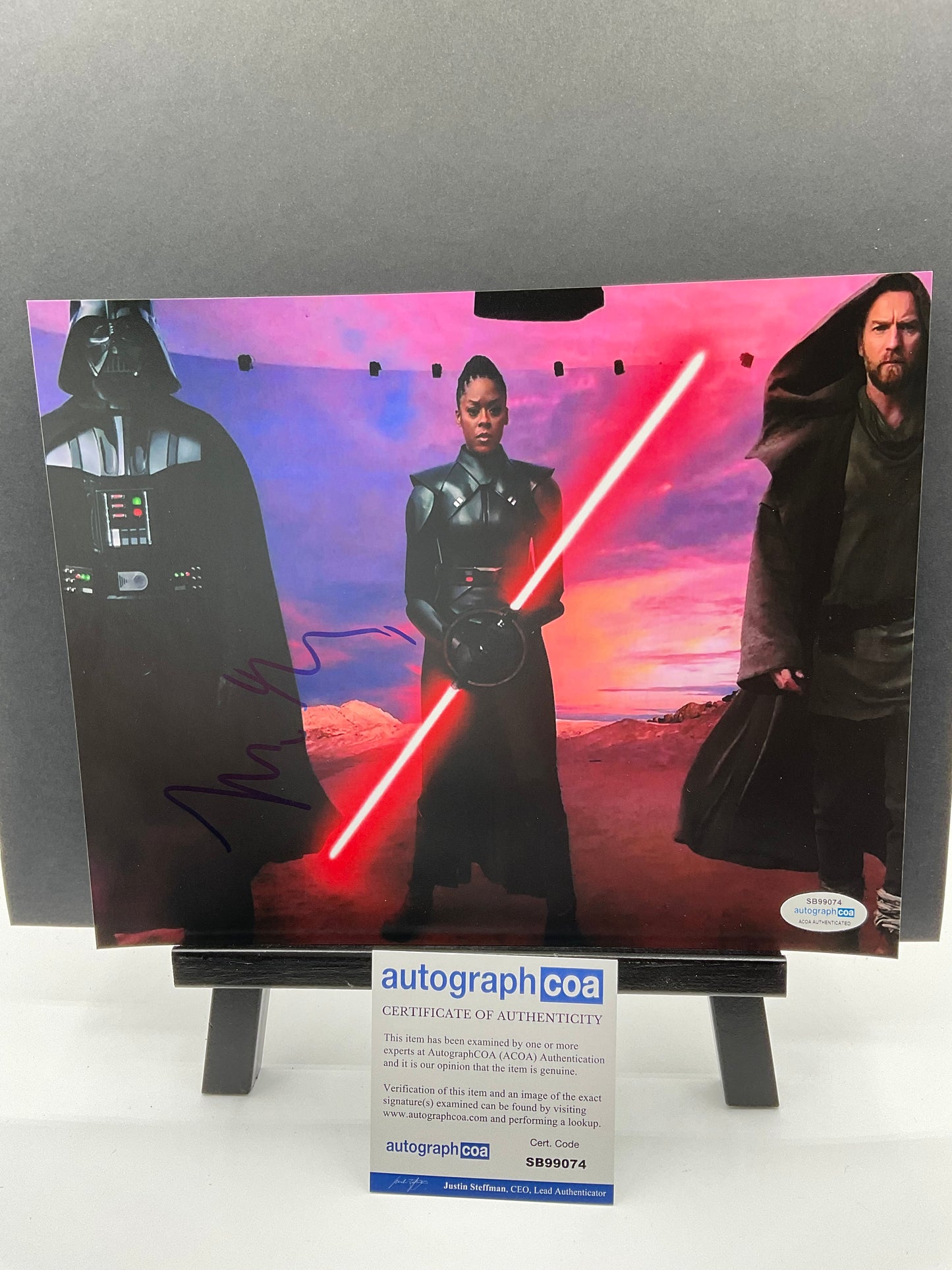 Moses Ingram Obi-Wan Kenobi signed 8x10 ACOA