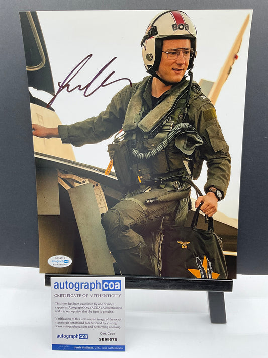 Lewis Pullman Top Gun Maverick signed 8x10 ACOA