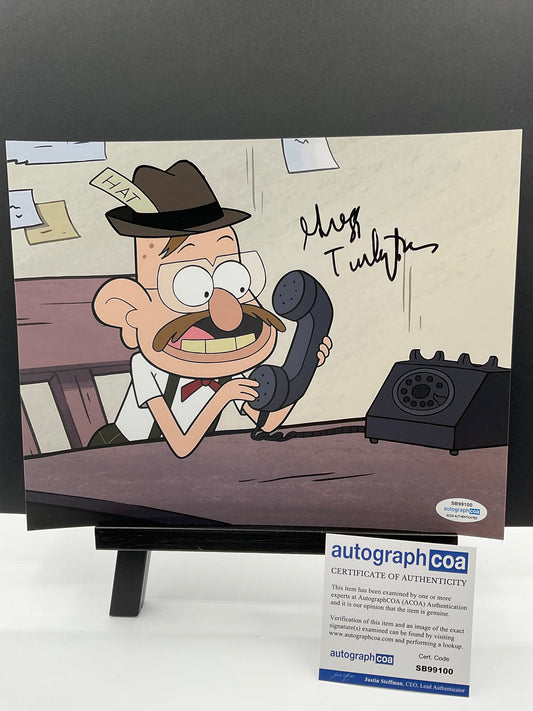 Gregg Turkington Gravity Falls signed 8x10 ACOA Animated