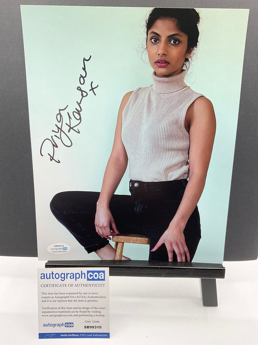 Priya Kansara Polite Society signed 8x10 ACOA