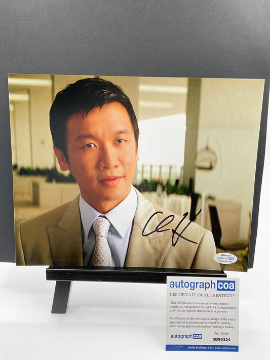 Chin Han The Dark Knight signed 8x10 ACOA