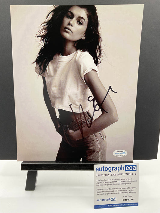 Kaia Gerber Sexy Model signed 8x10 ACOA