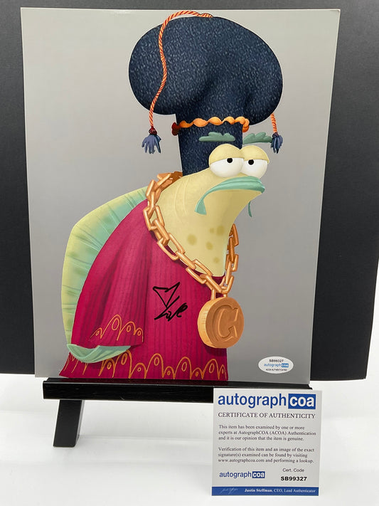 Reggie Watts Chancellor animated signed 8x10 ACOA SpongeBob