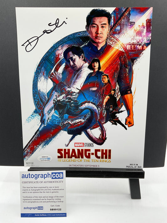 Destin Daniel Cretton Shang-Chi and the Legends of the Ten Rings signed 8x10 ACOA