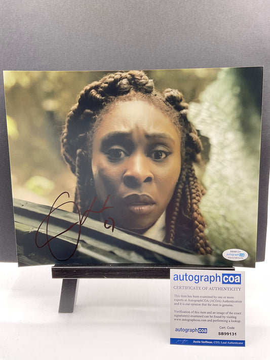 Cynthia Erivo The Outsider signed 8x10 ACOA