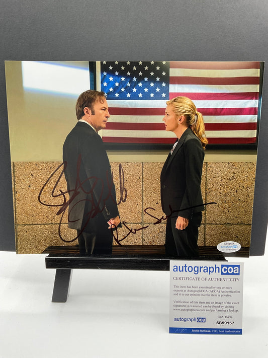 Bob Odenkirk and Rhea Seehorn Better Call Saul dual signed 8x10 ACOA