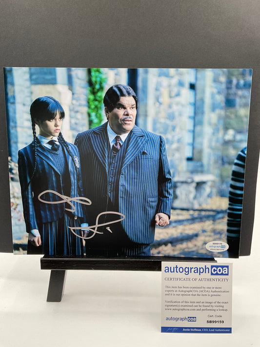 Luis Guzman Wednesday Gomez Addams signed 8x10 ACOA