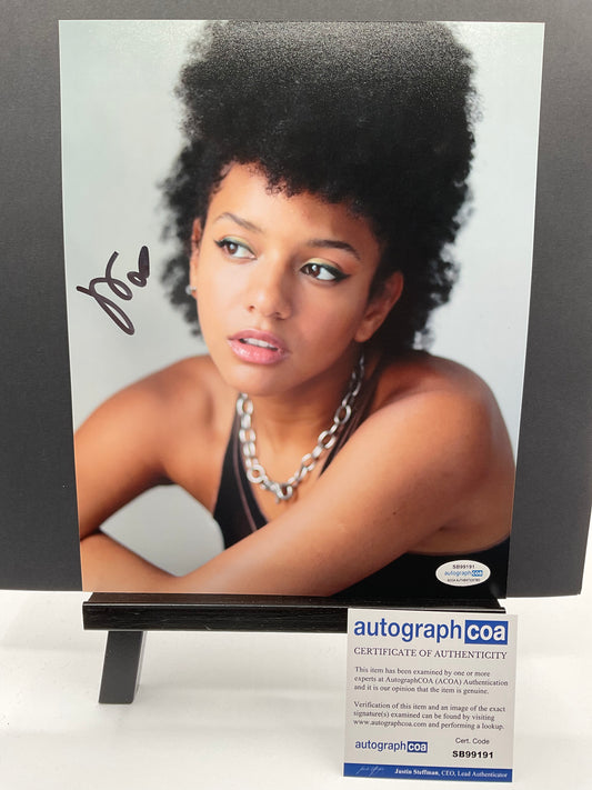 Djouliet Amara photo shoot signed 8x10 ACOA