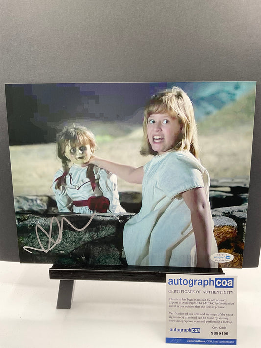 Lulu Wilson Annabelle: Creation signed 8x10 ACOA