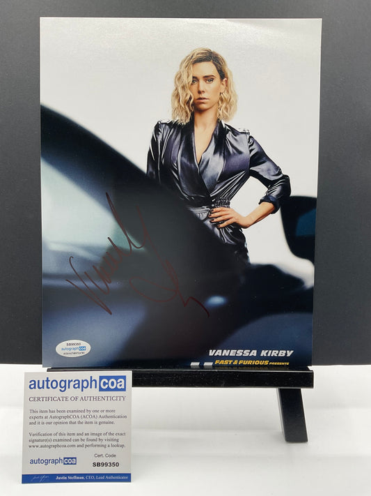 Vanessa Kirby Fast & Furious Hobbs & Shaw signed 8x10 ACOA