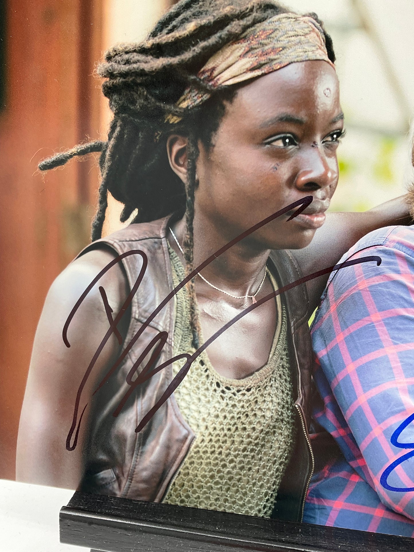 Danai Gurira and Greg Nicotero Walking Dead dual signed 8x10 ACOA