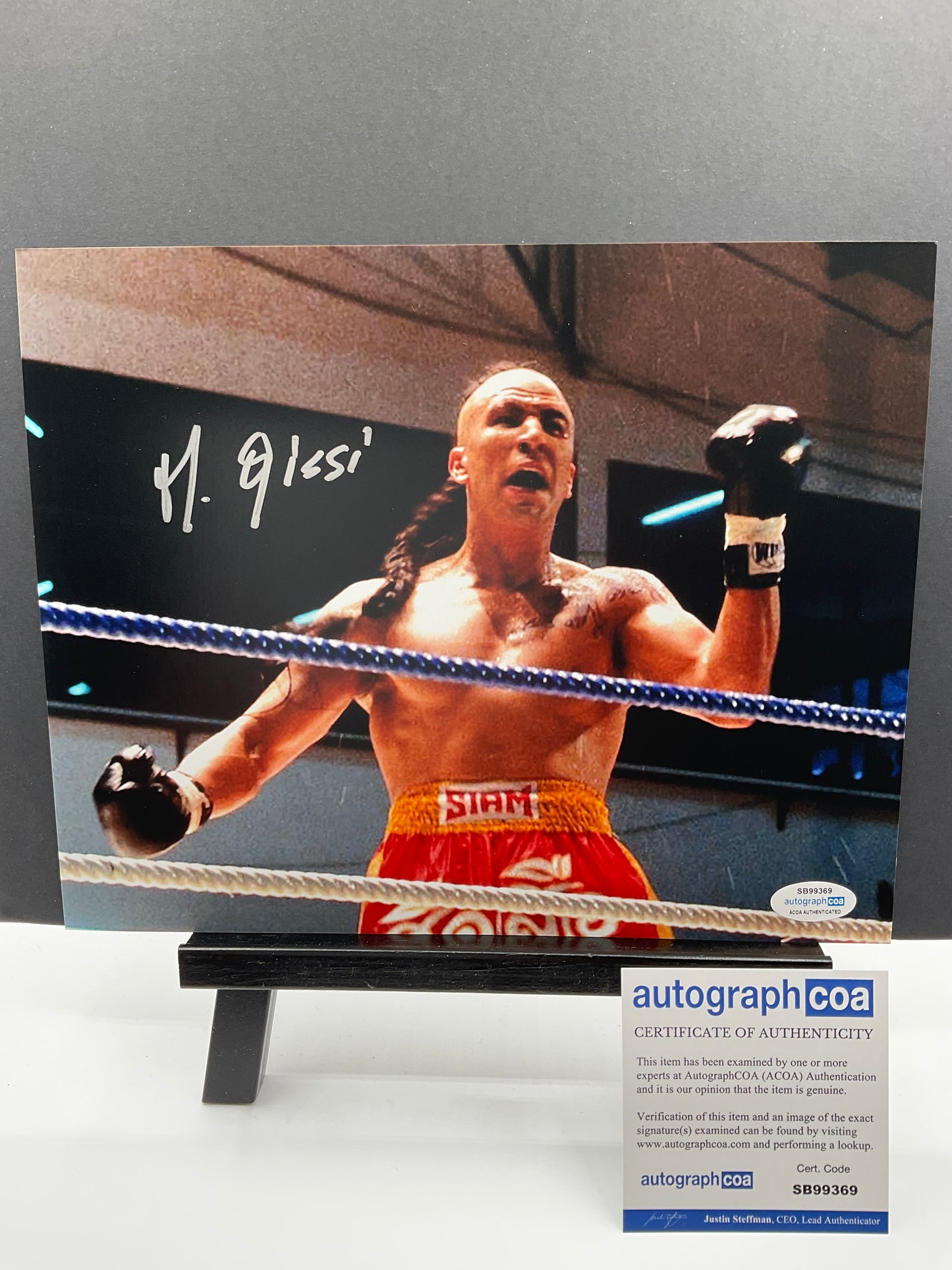 Michel Qissi Kickboxer signed 8x10 ACOA Tong Po