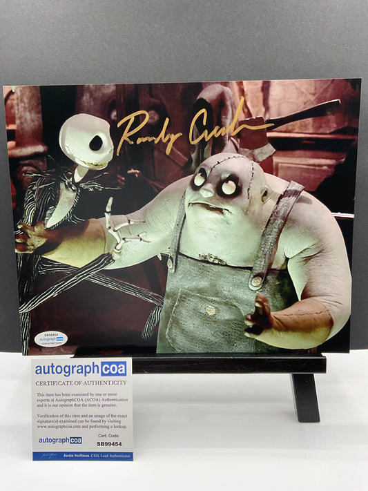 Randy Crenshaw The Nightmare Before Christmas signed 8x10 ACOA