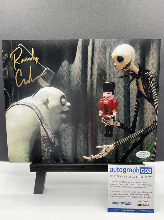 Randy Crenshaw The Nightmare Before Christmas signed 8x10 ACOA